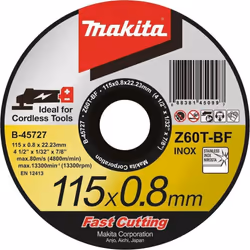 Makita Cutting Disc â Metal 115 x 0.8 mm 45727