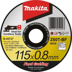Makita Cutting DiscÂ âÂ Metal 115Â x 0.8Â mm 45727