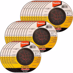 Makita A-97411-25 4-1/2"""" x 5/32"""" x 7/8"""" INOX Flex Grinding Wheel  36 Grit  25 Pack