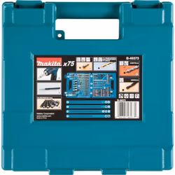 Makita B-49373 Drill and Screw Bit, 18 V, Blue, Set of 75 Pieces