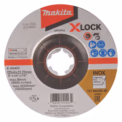 Makita E-00402, Grinding disc, Metal, Makita, 2.22 cm, 12.5 cm, 6 mm