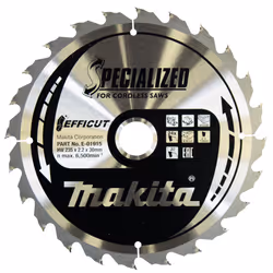 Makita E-01915, Wood, 23.5 cm, 3 cm, 2.2 mm, 6500 RPM, 1 pc(s)