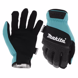 Makita Unisex T 04167 Open Cuff Flexible Protection Utility Work Gloves Large Teal/Black Large US