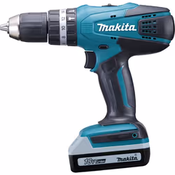 Makita HP457DWEX2, Pistol grip drill, Keyless, Multicolour, 3.6 cm, 1.3 cm, 1.3 cm