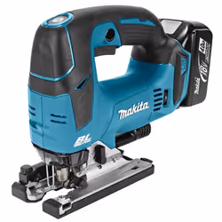 Makita DJV182RMJ, Black, Blue, -45 - 45°, Aluminium, Overload, 13.5 cm, 2 cm