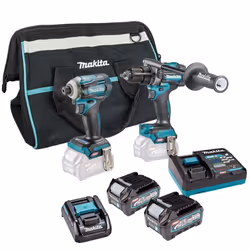Makita DK0114G202 40v Max XGT Brushless Combi Hammer Drill Impact Impact Driver