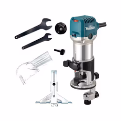 Makita RT0702CX4 1/4" Router / Laminate Trimmer with Trimmer Guide 240V 710w