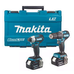 Makita 18v DLX2414T01 Brushless Kit DHP487 Hammer Drill DTD157 Impact Driver 5ah
