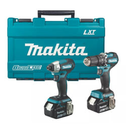 Makita 18v DLX2414T01 Brushless Kit DHP487 Hammer Drill DTD157 Impact Driver 5ah