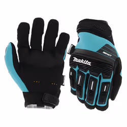 Makita Advanced Impact Demolition Gloves Touchscreen Smart Phone Compatible - Large, 1 Pair