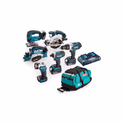 Makita DLX6067PT 18v LXT 6pc Combi Kit - 3 x 5.0ah Batteries Inc Jigsaw + Planer
