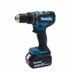 Makita DHP485RTJ, Pistol grip drill, Keyless, Black, Blue, 1.3 cm, 28500 RPM, 3.8 cm