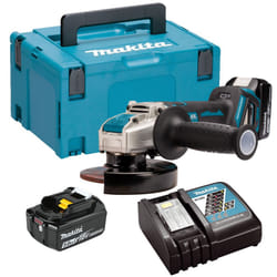 Makita DGA519RTJ 18v Cordless Brushless X-Lock Angle Grinder 125mm - 2x 5.0ah
