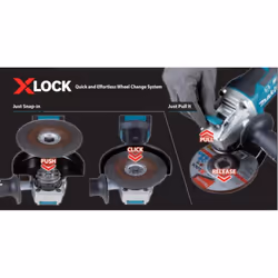 Makita DGA519RTJ 18v Cordless Brushless X-Lock Angle Grinder 125mm - 2x 5.0ah - Additional view 4