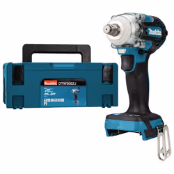 Makita DTW300ZJ Akku-Schlagschrauber, Impact driver, Pistol handle, 1/2", Black, Blue, Grey, Brushless, Hanger hook