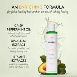 Philip B Pepperment Avocado Shampoo | Volumizing & Clarifying Shampoo Refreshes Scalp and Deep-Cleans Hair  7.4 oz.