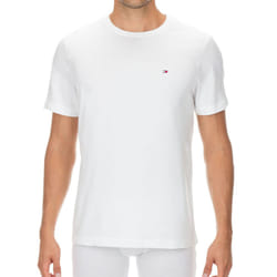 Tommy Hilfiger Men's Flag Crew Neck Tee  Classic White  Small