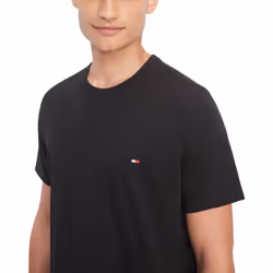 Tommy Hilfiger Men's Flag Crew Neck Tee  Black  XXL