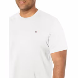 Tommy Hilfiger Men's Flag Crew Neck Tee  White  XXL