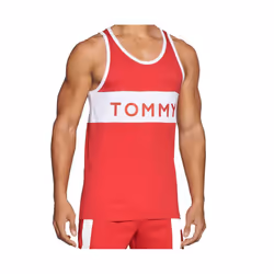 Tommy Hilfiger Men's Tank Top (Medium  Mahogany)