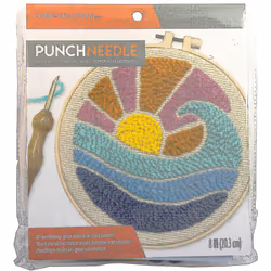 Dimensions 72-76388 Waves Punch Needle Kit for Beginners  8"" Diameter  Multicolor  7pcs