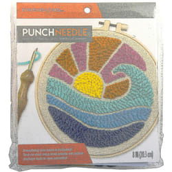 Dimensions 72-76388 Waves Punch Needle Kit for Beginners  8"" Diameter  Multicolor  7pcs