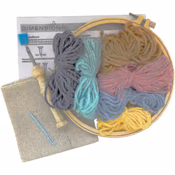 Dimensions 72-76388 Waves Punch Needle Kit for Beginners  8"" Diameter  Multicolor  7pcs