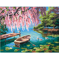 Dimensions 73-91491 Willow Spring Beauty Paint by Numbers for Adults 14'' W x 11'' L