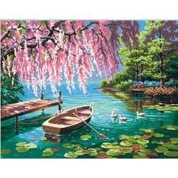 Dimensions 73-91491 Willow Spring Beauty Paint by Numbers for Adults  14'' W x 11'' L