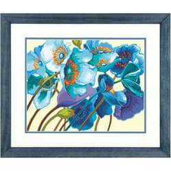 Dimensions Blue Poppies Paint by Numbers for Adults  14'' W x 11'' L