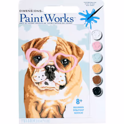 Dimensions   Dog Love  Paintworks Paint By Numbers Kit for Kids and Adults  8'' x 10'
