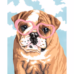Dimensions   Dog Love  Paintworks Paint By Numbers Kit for Kids and Adults  8'' x 10'