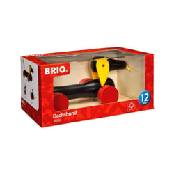 BRIO World - 30332 Pull Along Dachshund | Interactive Toddler Toy | Durable Wooden Construction | FSC Certified Sustainable Wood