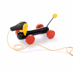 BRIO World - 30332 Pull Along Dachshund | Interactive Toddler Toy | Durable Wooden Construction | FSC Certified Sustainable Wood