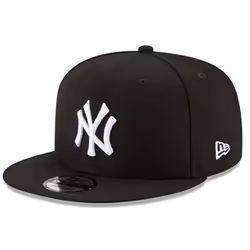 New Era New York Yankees Exclusive Selection 9FIFTY Snapback Adjustable Hat Cap- OSFM (Black Crown White Logo)