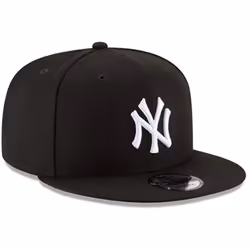 New Era New York Yankees Exclusive Selection 9FIFTY Snapback Adjustable Hat Cap- OSFM (Black Crown White Logo)