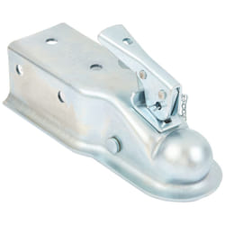 Husky 87076 2 Ball 3 Width 6 000 lbs. Straight Coupler with Chain Grey