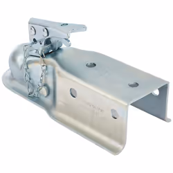 Husky 87076 2 Ball 3 Width 6 000 lbs. Straight Coupler with Chain Grey