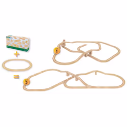 BRIO 33772 Special Track Pack - 50 Piece Set of Wooden Railway Tracks