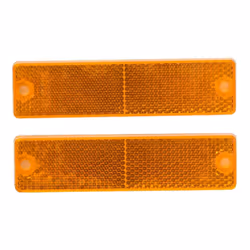 Grote 40133 Yellow Mini Stick-On / Screw-Mount Rectangular Reflectors