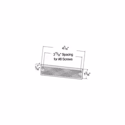 Grote 40133 Yellow Mini Stick-On / Screw-Mount Rectangular Reflectors