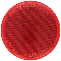 Grote 40062 Red 3"" Round Sealed Stick-On Reflector