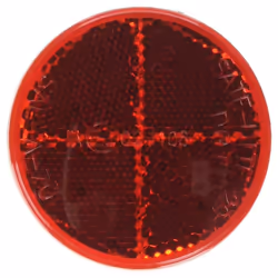 Grote 41002 Red Round Stick-On Reflector