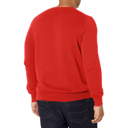 Tommy Hilfiger mens Cotton V Neck Sweater  Haute Red  X-Small US