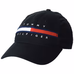 Tommy Hilfiger Men's Cotton Avery Adjustable Baseball Cap Tommy Black