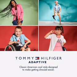 Tommy Hilfiger boys Tommy Hilfiger Boy's Adaptive Full Zip Hoodie Hood
