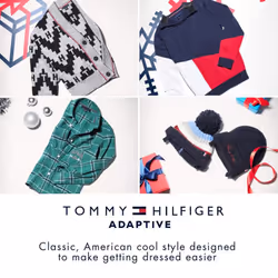 Tommy Hilfiger boys Tommy Hilfiger Boy's Adaptive Full Zip Hoodie Hood
