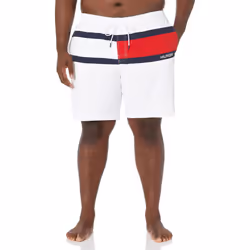 Tommy Hilfiger Men's Big & Tall 7 Logo Swim Trunks with Quick Dry Br