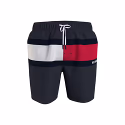 Tommy Hilfiger Men's Big & Tall 7 Logo Swim Trunks with Quick Dry Na