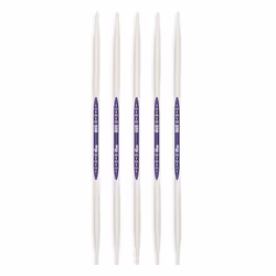 Prym 6 Double Point  US 6 4mm Knitting Needles  Alabaster White 5 Count